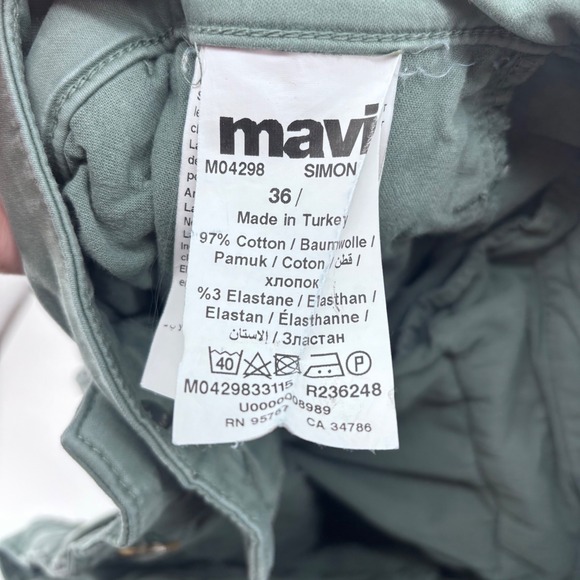 Mavi Simon Men's 36 Green Chino Shorts Casual Flat Front‎ - Picture 7 of 7